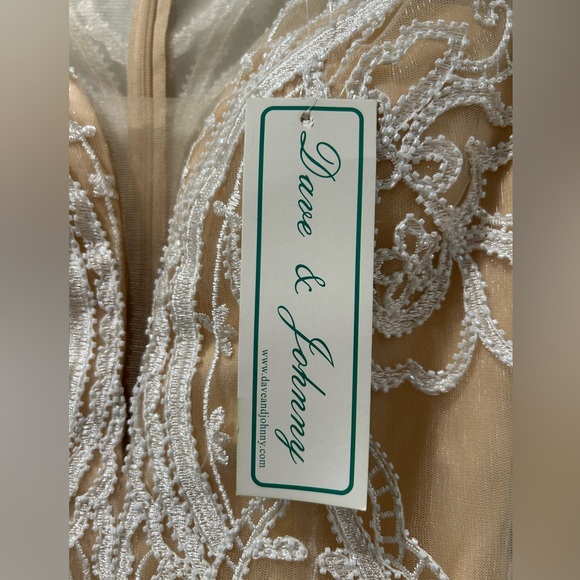 Dave & Johnny Beaded white homecoming prom dress, size 3/4 - Picture 10 of 10